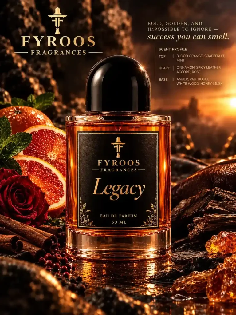 Legacy perfume bottle by FYROOS FRAGRANCES
