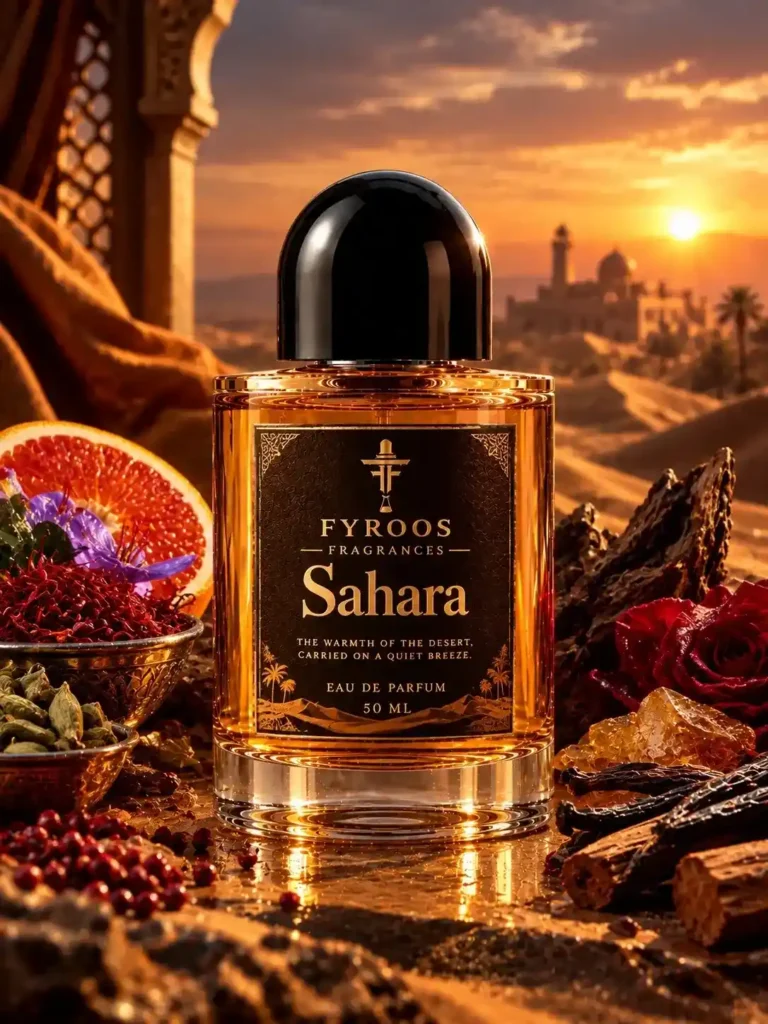 Sahara perfume bottle by FYROOS FRAGRANCES