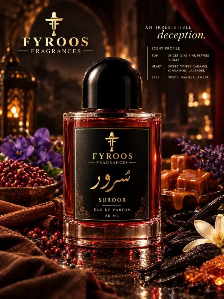 Suroor perfume bottle by FYROOS FRAGRANCES